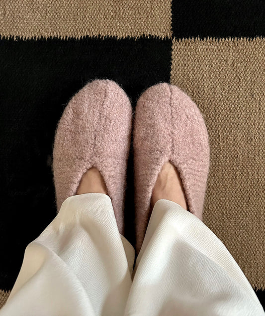 Felted wool slippers